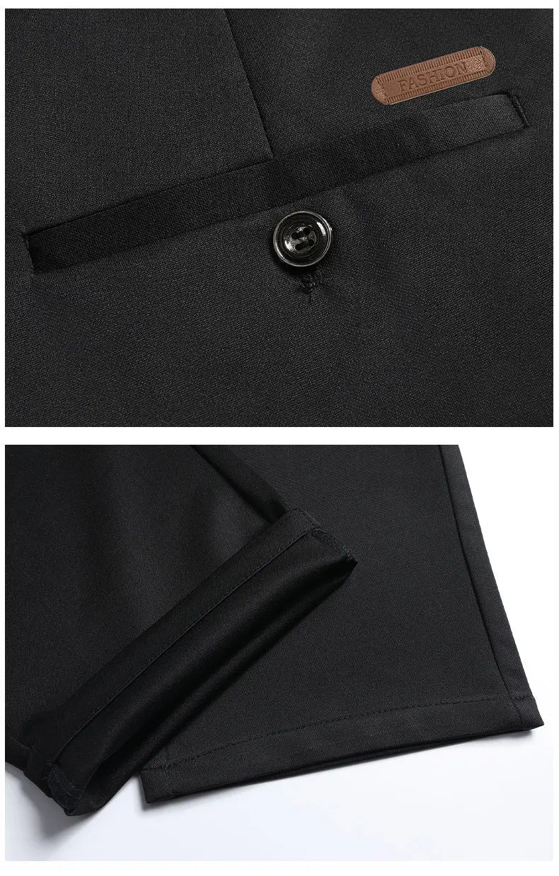 Men's Business Casual Pants Light Weight Elastic Trousers Office Suit Pants Quick Dry Formal Dress Pants Breathable Comfortable