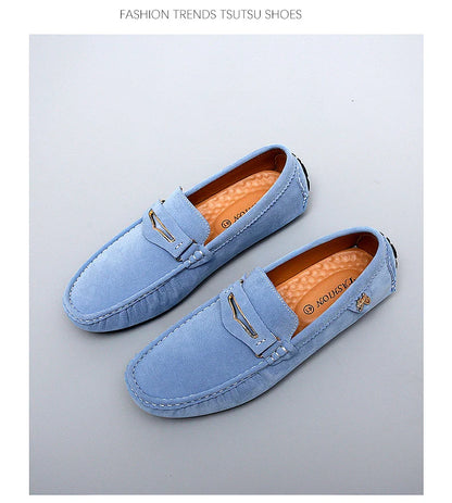 48 Extra Large Size Frosted Couple Style Halloween Gift 2025 Autumn New Beanie Shoes British Style Slip-On Lazy Men's Shoes Driving Lightweight Non-Slip Casual Leather Shoes