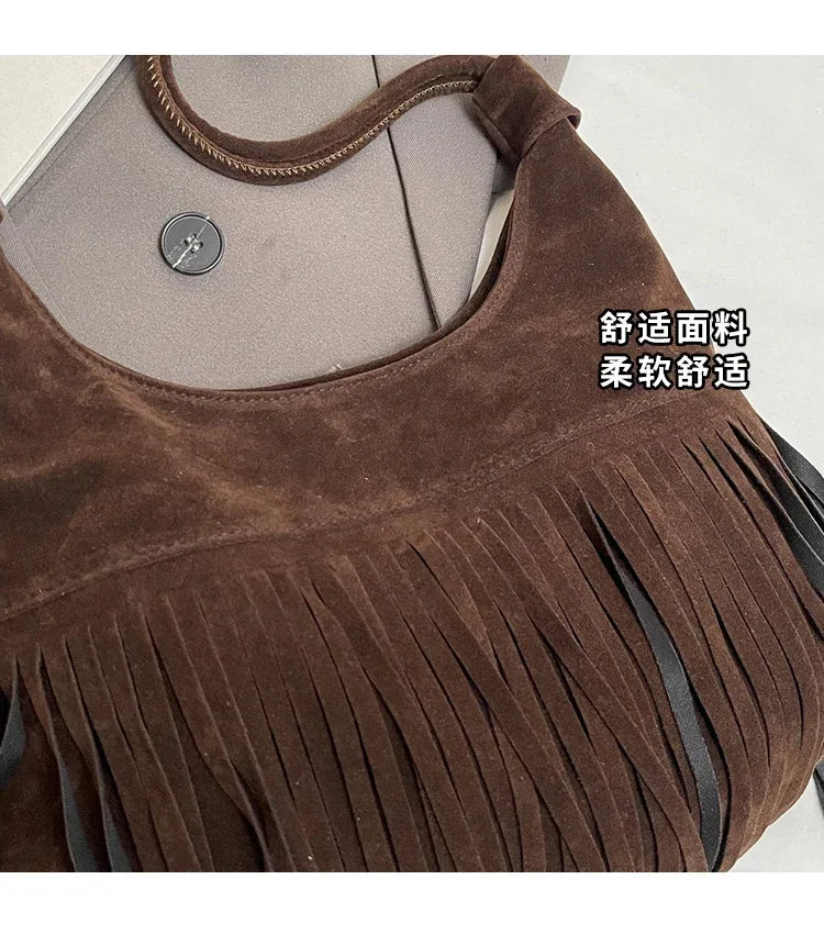 Fringed Interior Compartment Tote Bags Sewing Thread Large Capacity 2024 Hot Sale Bags for Women Zipper Pu Women's Handbags