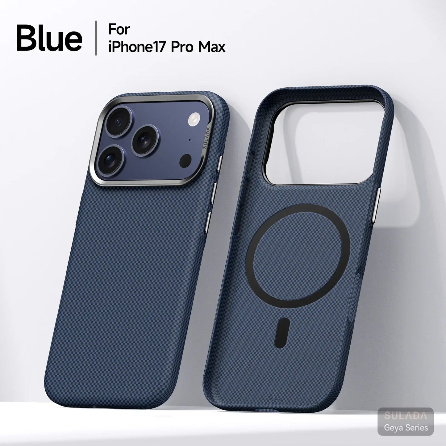 Iphone 17 Pro Max / 17 Pro / 16 Pro Max / 16 Pro Magnetic Stand Carbon Fiber Pattern Magsafe Pc Hard Cover