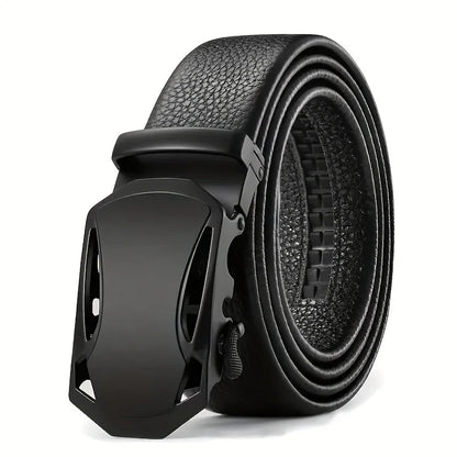 Men'S Belt Metal Automatic Buckle High Quality Business Work Belt Paired With Jeans Cheap Belt, Gift For Father And Boyfriend