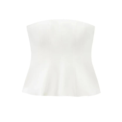 Sexy Butter Yellow Cami Ruffles Tube Top Women Fashion 2025 Summer Strapless Y2K Girl Streetwear Tops Holiday Party Tops