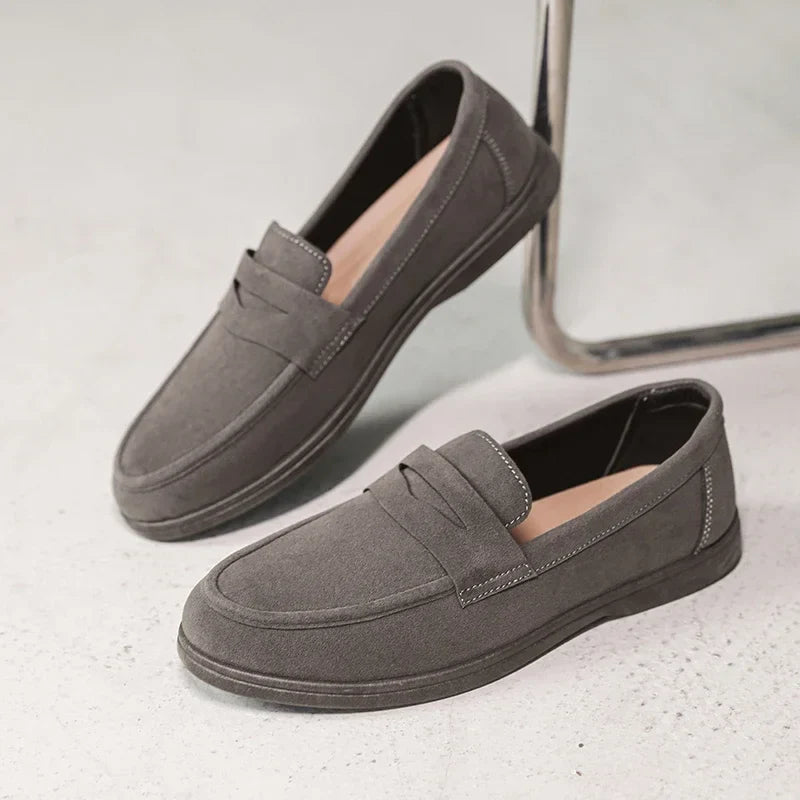 Genuine Leather Men Casual Shoes Luxury Brand Breathable Slip on Black Driving Shoes Moccasins Plus Size 39-45 Soft Men Loafers