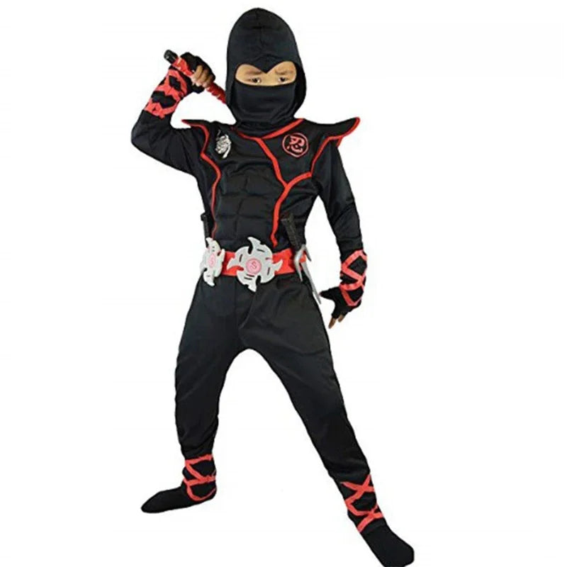 Disfraz de Ninja para Halloween, Disfraz de Samurai Japonés, Mono de Ninja con Accesorios de Espuma