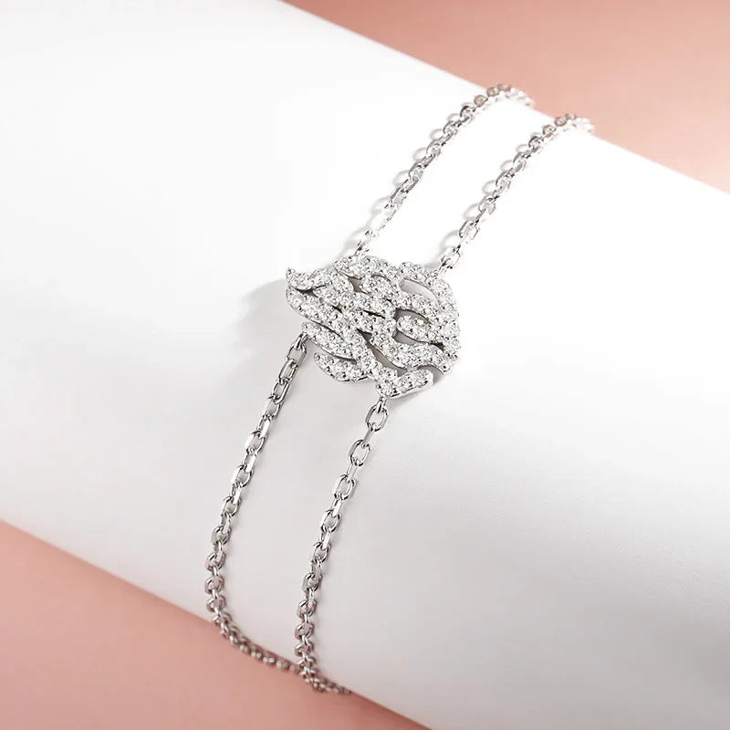 Certified Full Moissanite Bracelets for Women Men S925 Sterling Silver Plated 18k Jewelry Haesh Sheli By ShiranAloni