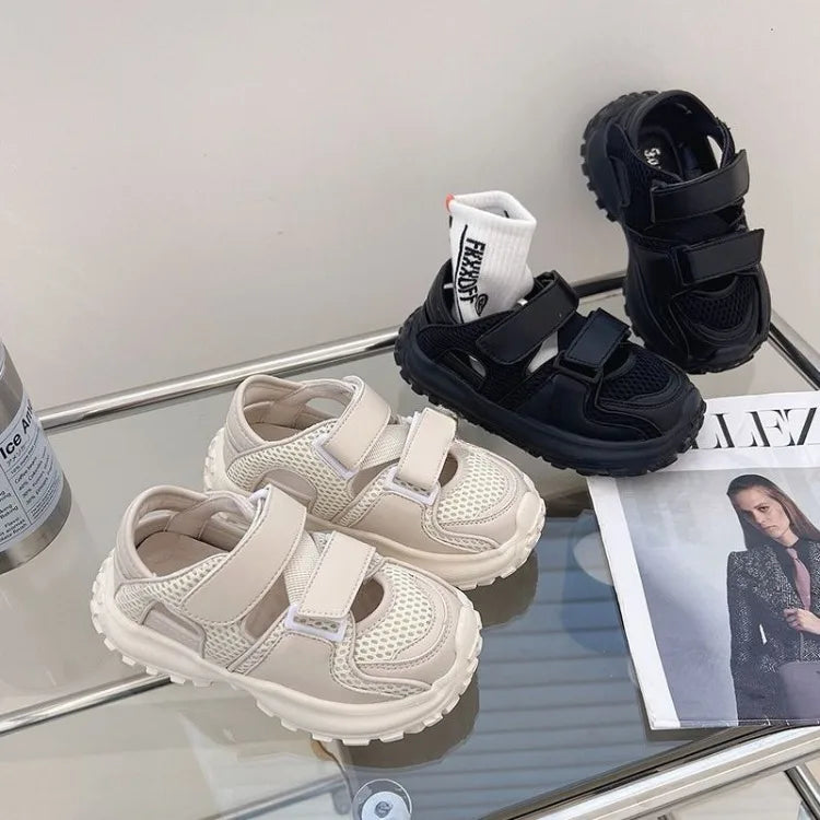 2026 New Design Children's Sports Sandals Breathable Single Mesh Closed-Toe Casual Sneakers for Boys Summer Outdoor Play