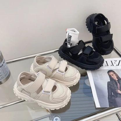 2026 New Design Children's Sports Sandals Breathable Single Mesh Closed-Toe Casual Sneakers for Boys Summer Outdoor Play