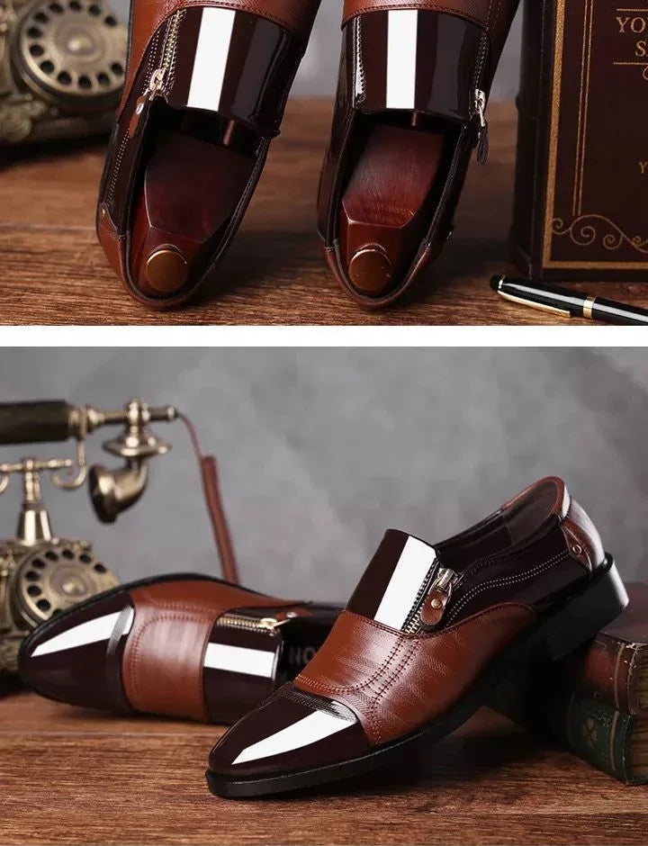 Men's Formal Shoes Official Business Social Shoe Male Leather Casual Office Low Price Elegant and Classic Italian 2025 Style 39
