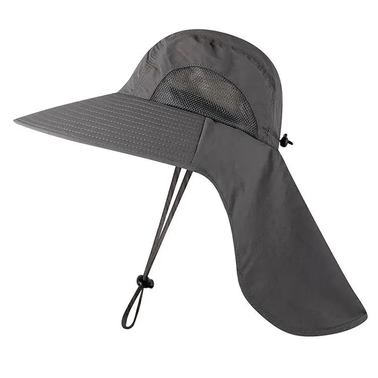 Wide Brim Sun Hat with Neck Flap for men women Adjustable Outdoor