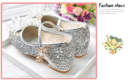 Flower Children's Shoes Beach Princess Girl Shoes For Kids Glitter Wedding Party Shoes Infantil Chaussure Enfant