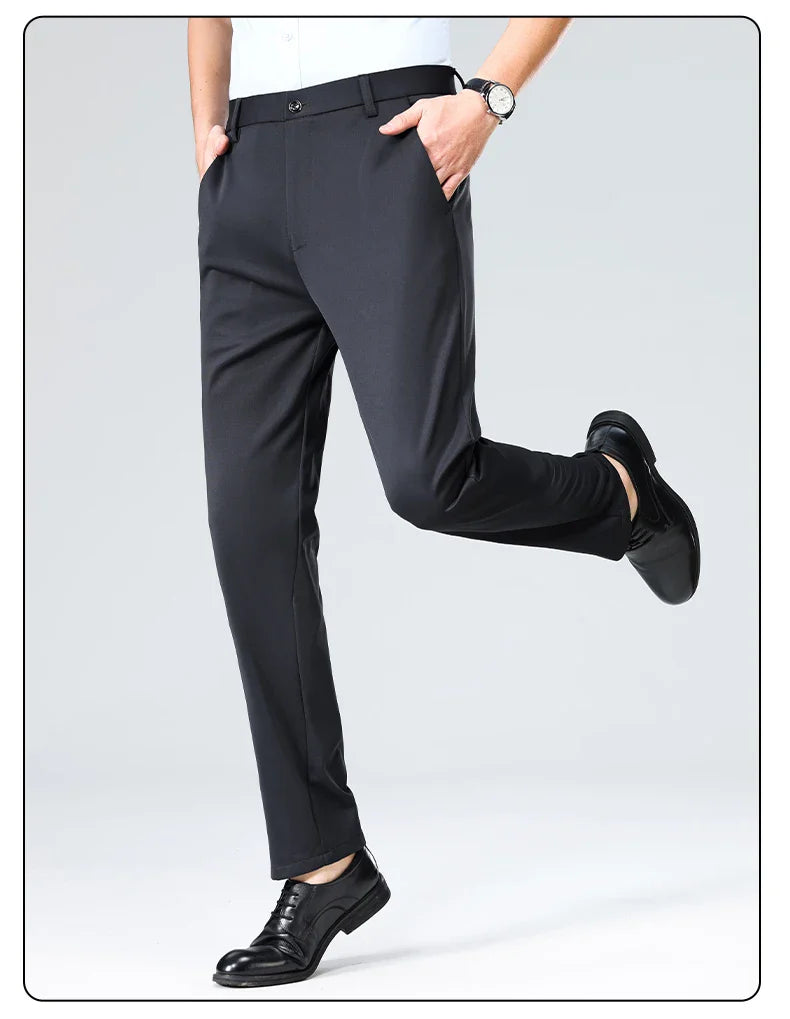Four Season Men's Business Casual Pants Spring Summer Stretch Trousers Office Suit Pants Men Formal Pants Breathable Comfortable