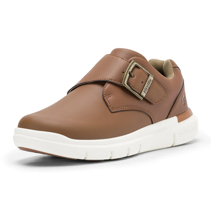 Sapatos masculinos de couro, sapatos largos para pés inchados, sapatos masculinos diabéticos para caminhada, para negócios e caminhadas ao ar livre