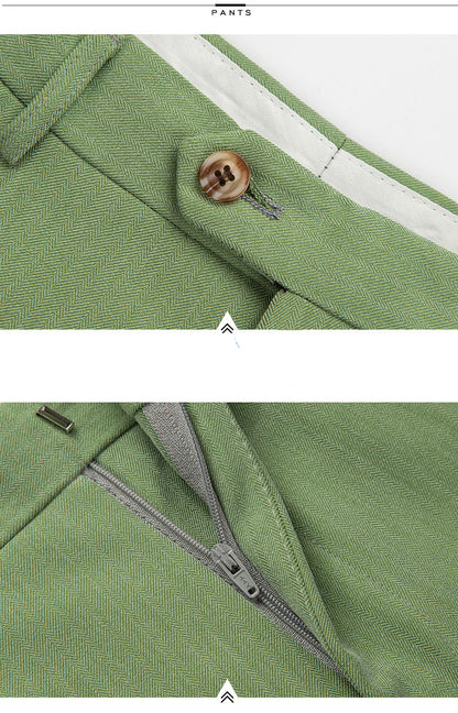 ( Jacket + Vest + Pants ) S-5XL Luxurious Men's Green Business Suit 3Pcs Prom Banquet Party Groom Wedding Dress Solid Color Suit