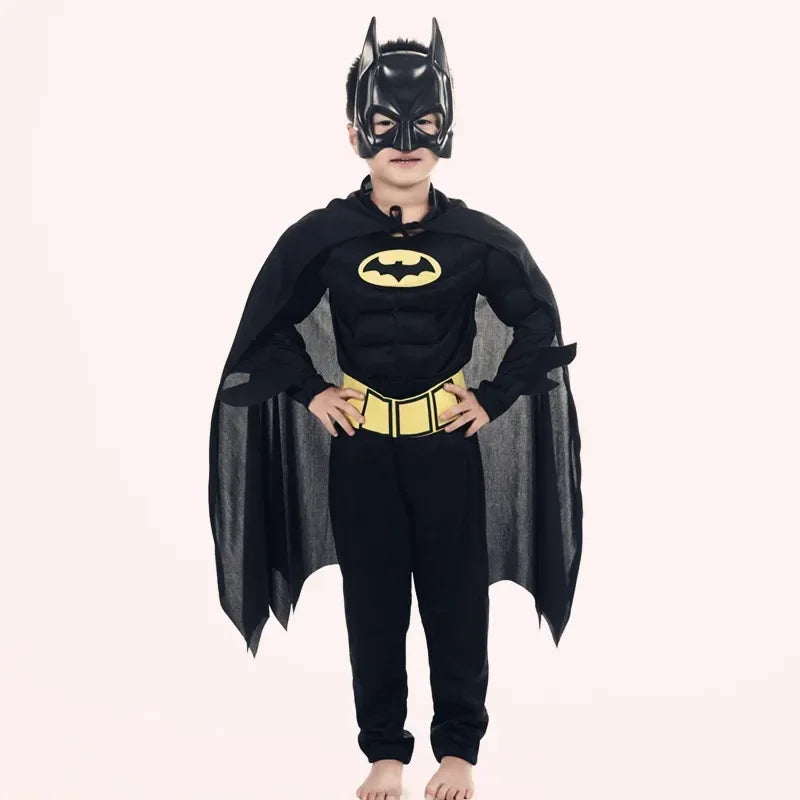 Anime Superhero Batmans Cosplay Muscle Costume Batma Zentai Jumpsuits Bodysuit Suit Halloween Carnival Costumes