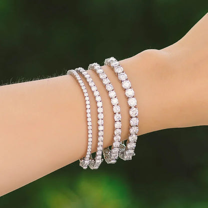 Moissanite Bracelet for Women Man 2/3/4/5/6 mm D Color VVS1 S925 Tennis Link Bracelet Hand Chain
