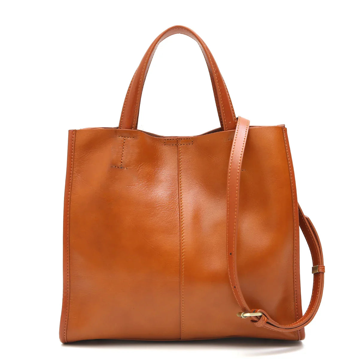 Minimalist Vintage Genuine Leather Tote Women Luxury Classic Top-handle Bag Large Capacity Cross body Shoulder Handbags Business