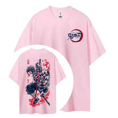 Unisex Round Neck Anime T-Shirt Men's and Women's Summer Fashion Breathable Street T-Shirt