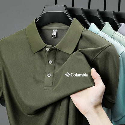 2026 new model men's golf short sleeves polo shirt lapel letter printing ventilate t-shirt business leisure exercise men's wear