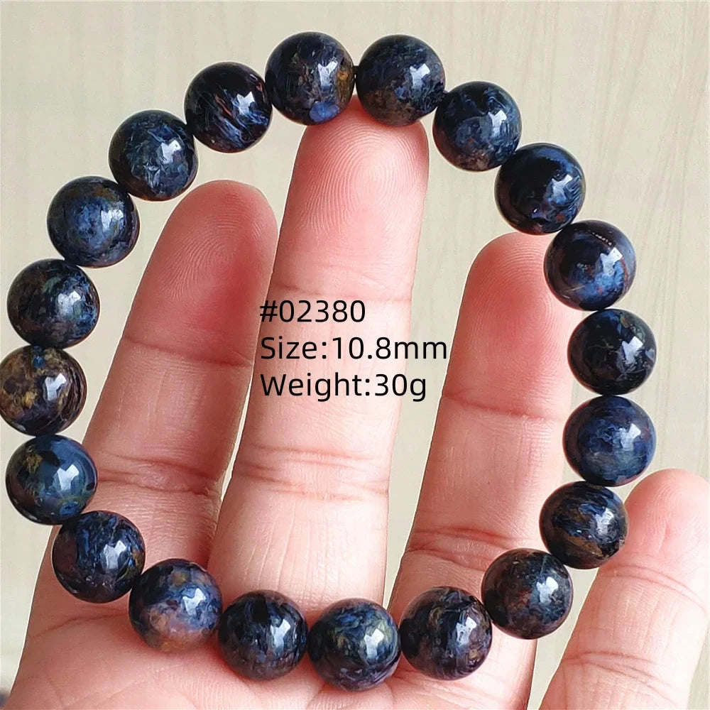 Natural Blue Pietersite Bracelet Women Men Beads Round Beads Chatoyant Cat Eye Fire Pietersite Namibia AAAAAA