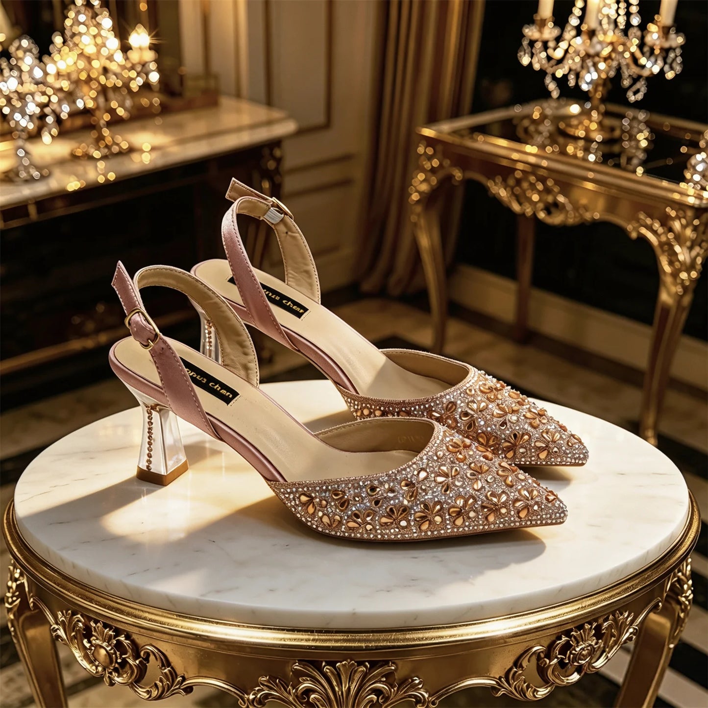 2026 INS Italian Design Elegant Fuchsia Rhinestone Pointed Toe High Heels with Matching Handbag Set - Perfect for Weddings