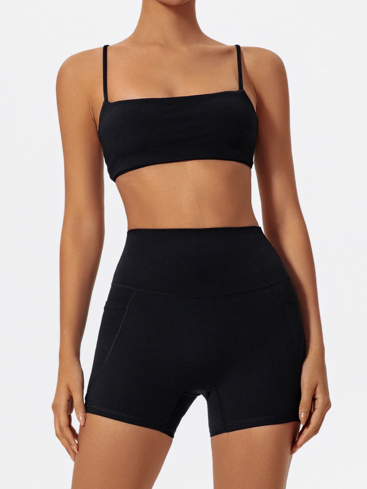 Summer Women Two Piece Gym Workout Set Female Bra Yoga Sets 2ps Shorts Fitness Wear Women Quick-Dry Camisole Sports Bra Suits