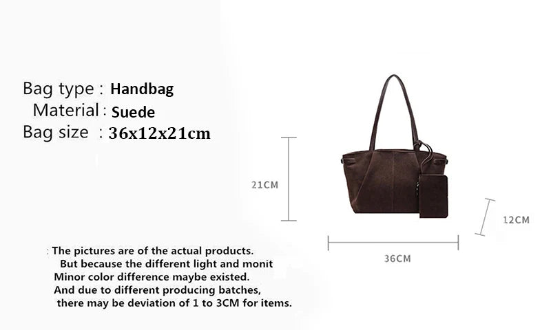 Suede Shoulder Bags for Women Large Suede Totes Lightweight Underarm Bag Casual Shopper Handbag Solid Color Travel Bucket Bags