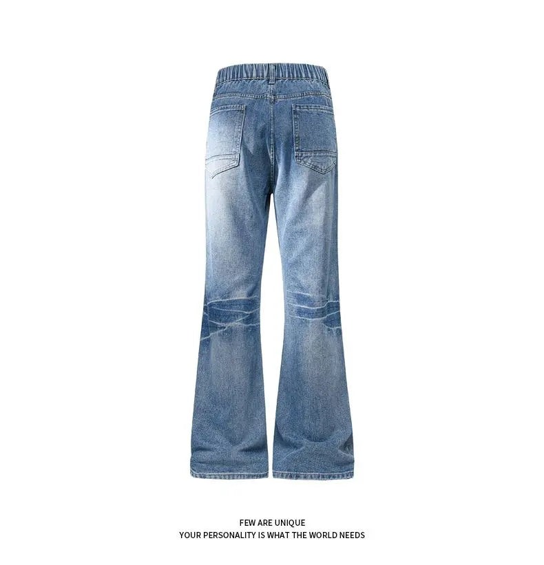 Retro Denim Pants Men's Jeans Loose Straight Casual Trousers Vintage Jeans Y2k Clothes Men's Pants Baggy Jeans Man  Four Seasons