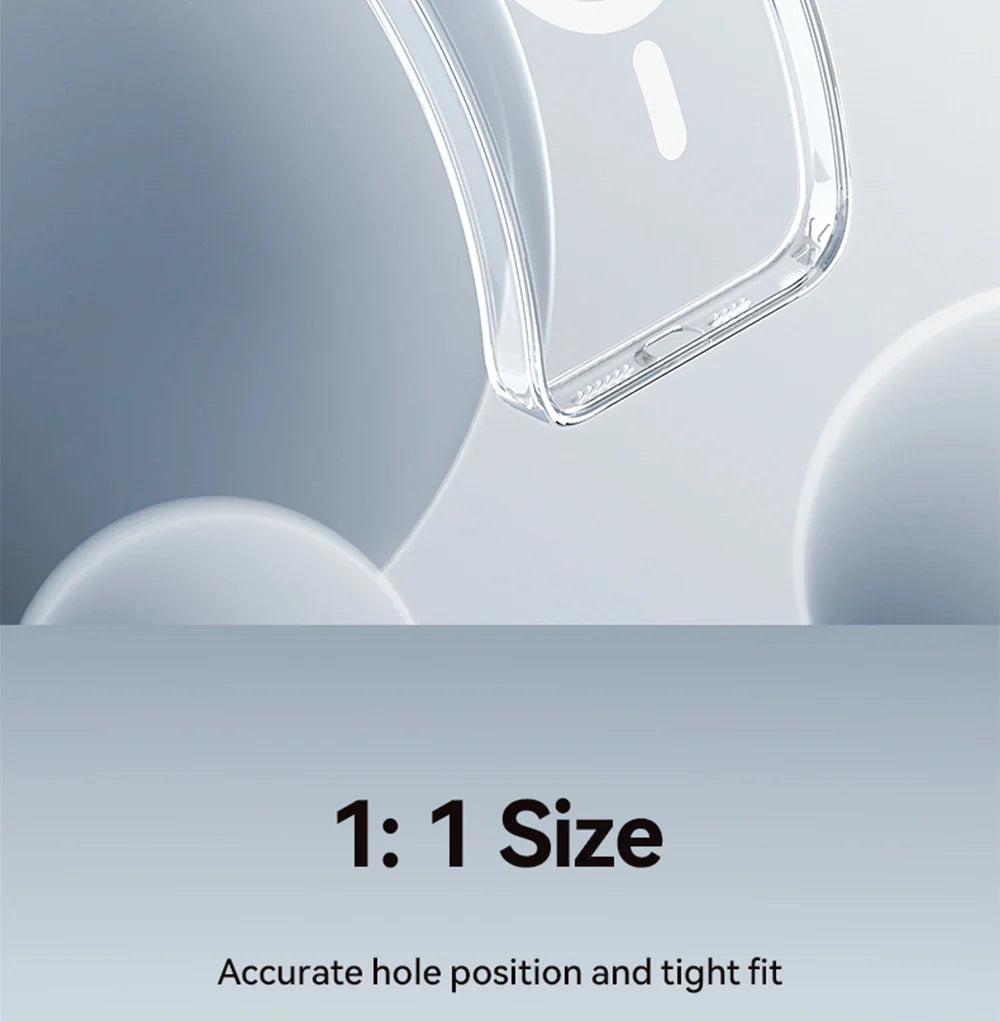 Magnetic Transparent Case For iPhone 15 14 13 Pro Max Case For Magsafe Wireless Charge Shockproof Cover Anti-fall