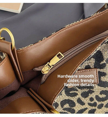 Best Selling Women's Bag, Retro Leopard Print Single Armpit Shoulder Bag, Large Capacity Tote Bag, Daily Handbag Women Shopping