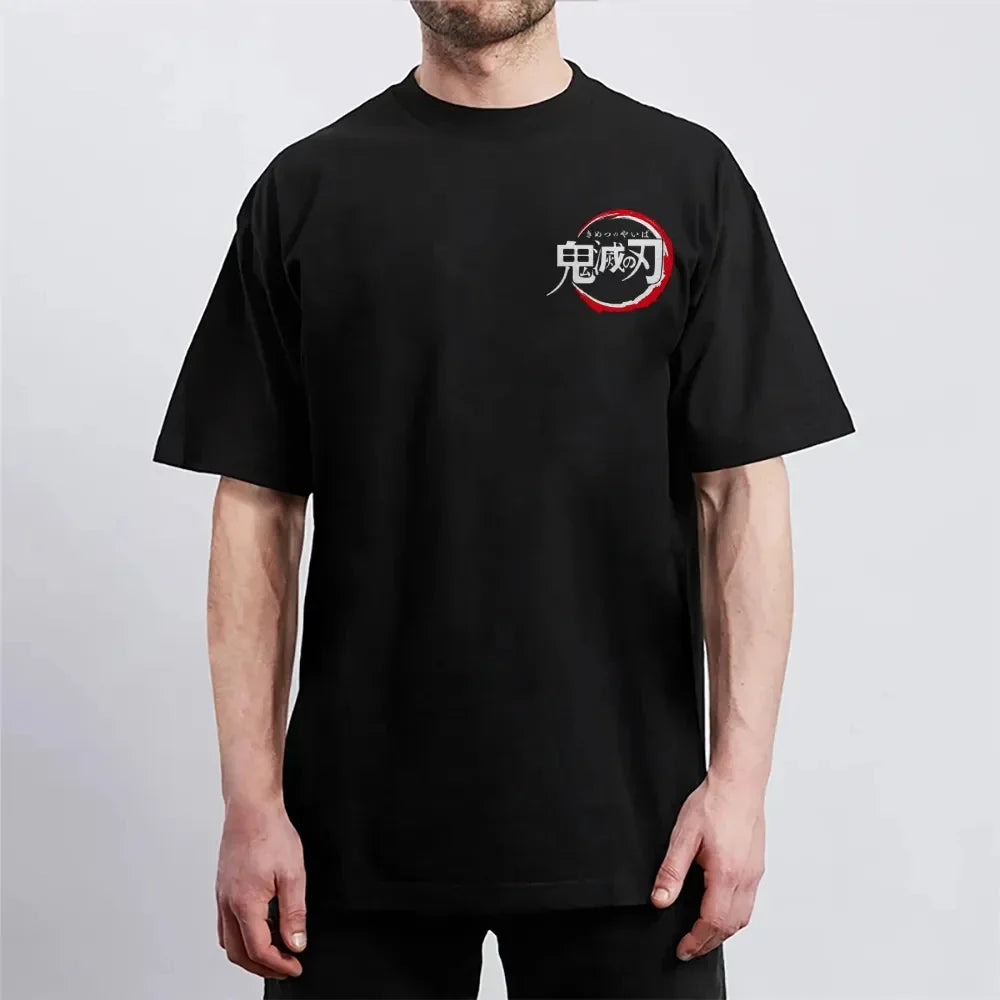Unisex Round Neck Anime T-Shirt Men's and Women's Summer Fashion Breathable Street T-Shirt