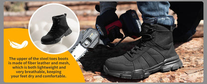 Indestructible Security Protective Boots Men Comfortable Breathable Construction Working Boots Anti-Puncture Work Safety Shoes