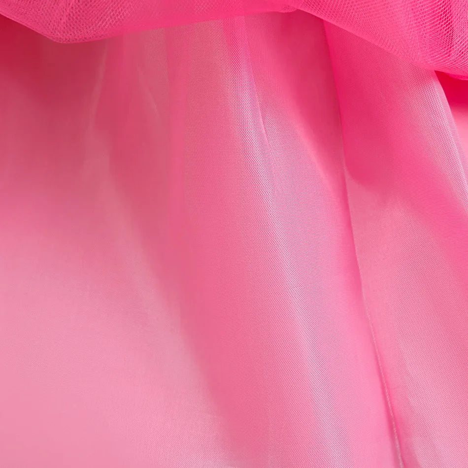Fashion Girls Rapunzel Dress Up Dresses for Party and Wedding Mesh Lace Girls Dresses Summer Children Girls Party Dresses ASQ03
