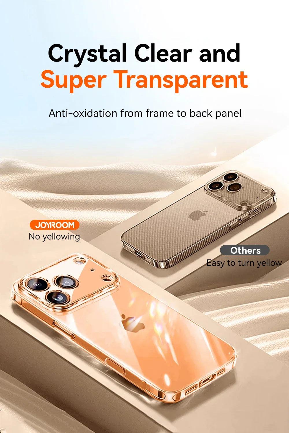 iPhone 17 16 15 Pro Max Case Lens Protection Anti-Yellow Case For iPhone 17 16 Pro Max Transparent Shockproof Cover