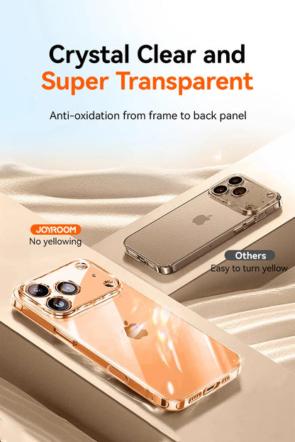 iPhone 17 16 15 Pro Max Case Lens Protection Anti-Yellow Case For iPhone 17 16 Pro Max Transparent Shockproof Cover