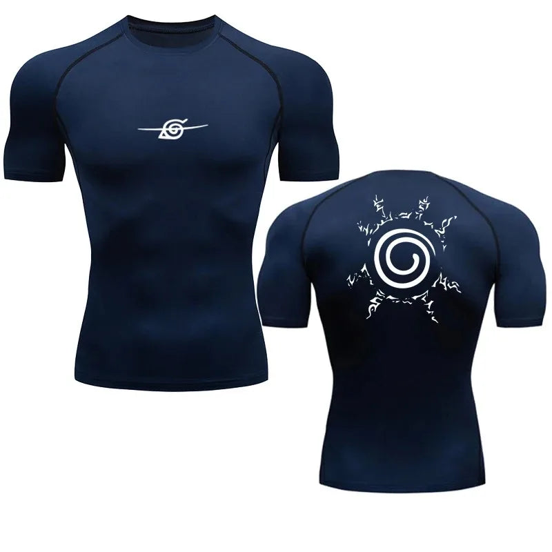 anime esporte secagem rápida ginásio tshirts fitness topos t verão outono masculino