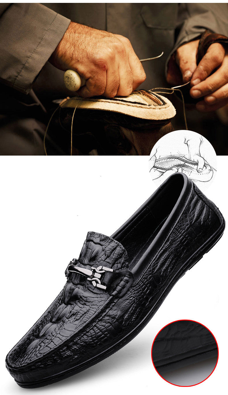 Genuine Leather Men Casual Shoes Luxury Brand New Mens Loafers Moccasins Breathable Slip on Black Driving Shoes Plus Size 37-45