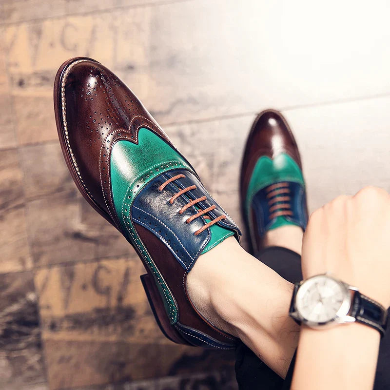 Handmade Mens Dress Designer Bullock Leather Fashion Wedding Italy Office Party Luxury Brand Shoes for Men Loafers Male Shoes 48