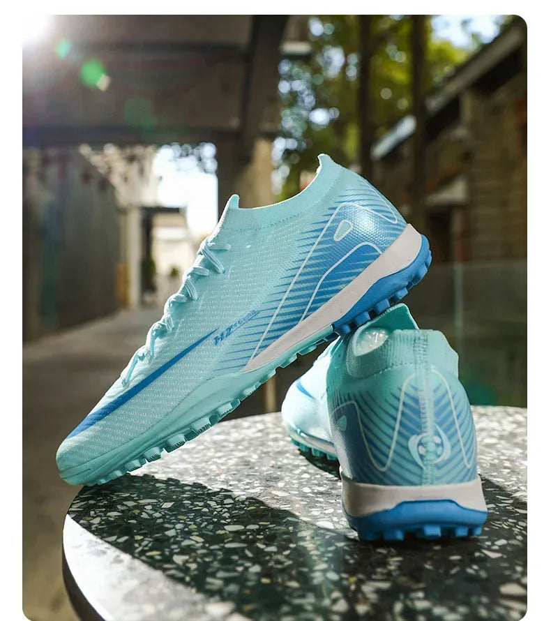 New Men Football Boots Match Indoor Breathable Ultralight Grass Cleats Soccer Shoes Long Spikes Sneakers Training Drop Shipping