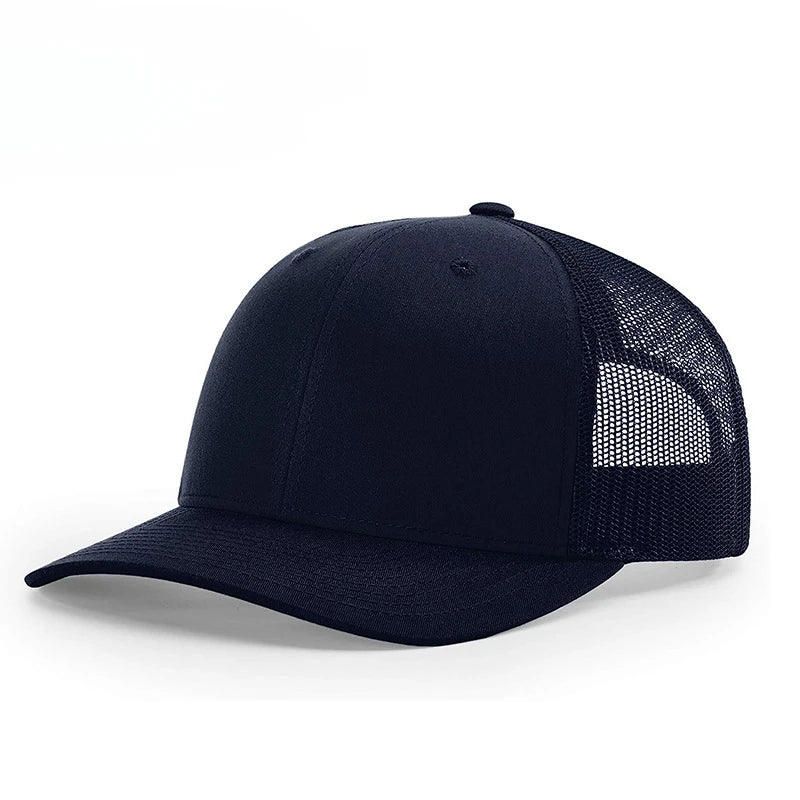 Custom embroidered logo hat Men's and women's mesh cap cotton baseball cap design DIY picture printing logo hat Summer sun hat