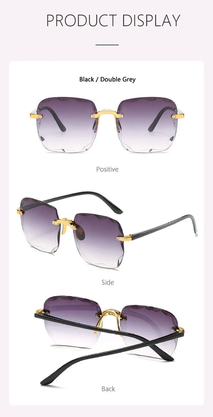 Square Frameless Classic Gradient Women Sunglasses