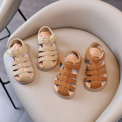 Summer Kids Sandals Solid Color Boys Beach Sandals Baby Girl Shoes Soft Bottom Leisure Shoes
