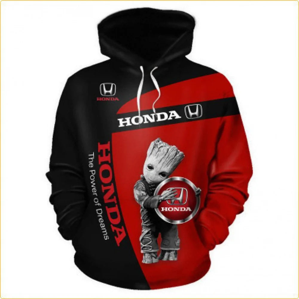 Men's Hoodie 3D Printed Motorcycle Men's Hoodie Fashion Outdoor Sports Racing Hoodie Oversized Honda Sportswear