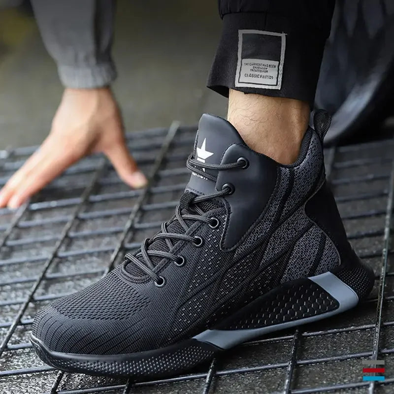 Fashion Security Protective Shoes High Top Safety Shoes Men Anti smashing Anti Puncture Work Shoes Men Work Safety Boots