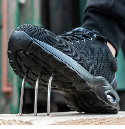 Anti-puncture Security Protective Shoes Air Cushion Work Sneakers Steel Toe Work Shoes Men Women Safety Shoes Light Breathable