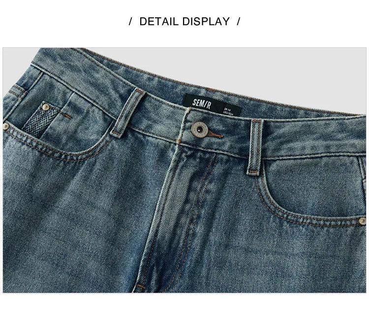Semir Jeans Women Vintage Long Trousers 2025 New Spring Wide-leg Trousers Comfortable Soft Versatile Trousers