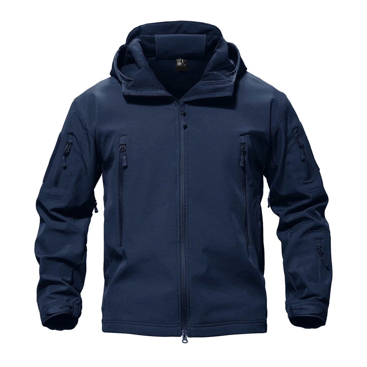 Solid Waterproof Fleece Lined Jacket Mens Jacket Softshell Outwear Coat Windbreaker Outdoor Warm Clothes with Pockets