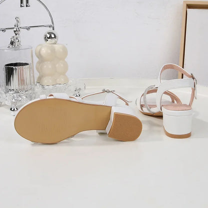 Children's Sandals 2025 Summer New Kids' Crystal High Heels Soft Sole Casual Fashion Girls' Princess Shoes 3-10 Years Old
