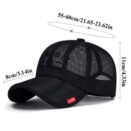Summer Mesh Baseball Cap for Men Adjustable Visor Hat Quick Dry Breathable Sun Hats For Women Men snapback Outdoor Sports caps
