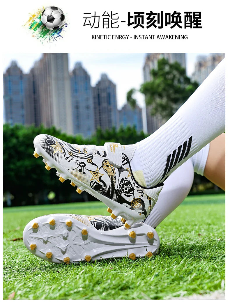 New Youth Soccer Shoes Kids Football Boots Professional Training Non-Slip Indoor Outdoor Futsal Cleats Sneakers Breathable 28-39