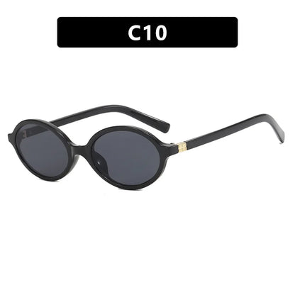 Oval Sunglasses Women Luxury Brand Designer Small Oval Anti Blue